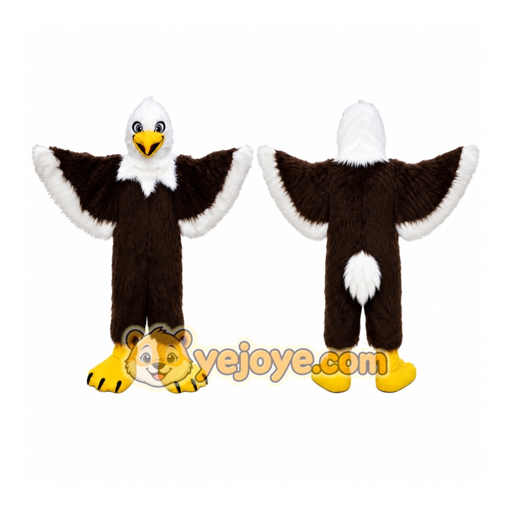 Black Bird Mascot Costume with Custom Logo