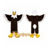 Black Bird Mascot Costume with Custom Logo