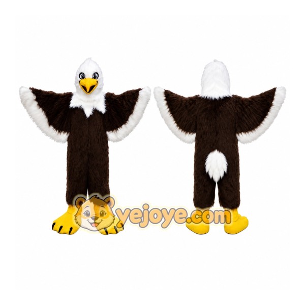 Black Bird Mascot Costume with Custom Logo