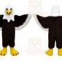 Black Bird Mascot Costume with Custom Logo
