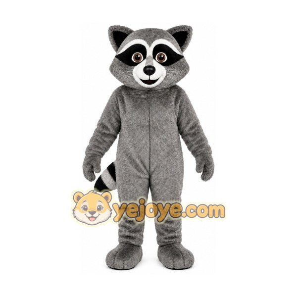 Gray Raccoon Mascot Costume with Custom Logo Gray Raccoon Mascot Costume with Custom Logo