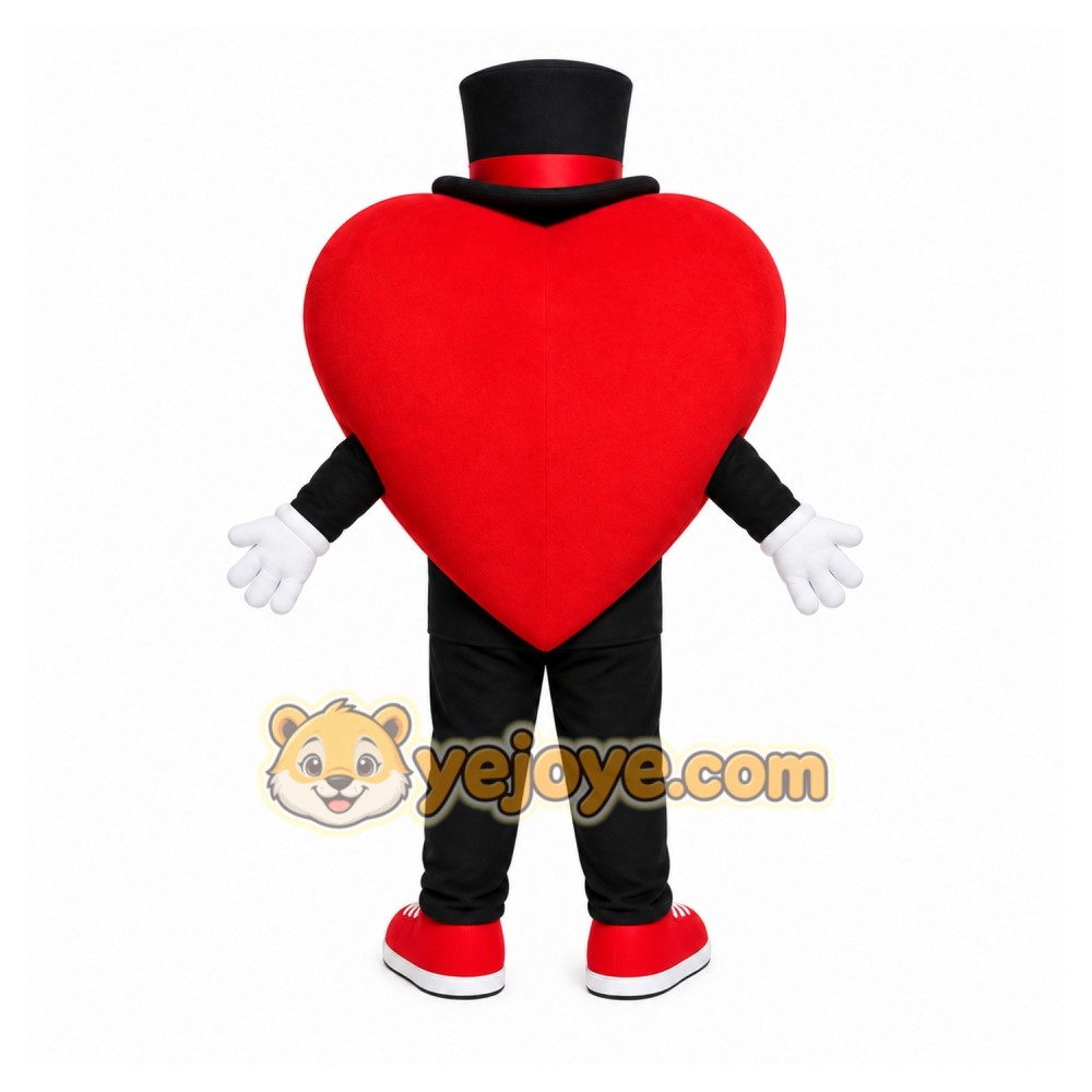 Red Heart Mascot Costume with Custom Logo Red Heart Mascot Costume with Custom Logo