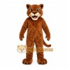 Brown Cougar Mascot Costume with Custom Logo Brown Cougar Mascot Costume with Custom Logo
