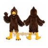 Brown Bird Mascot Costume with Custom Logo