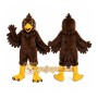 Brown Bird Mascot Costume with Custom Logo