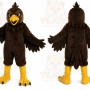 Brown Bird Mascot Costume with Custom Logo