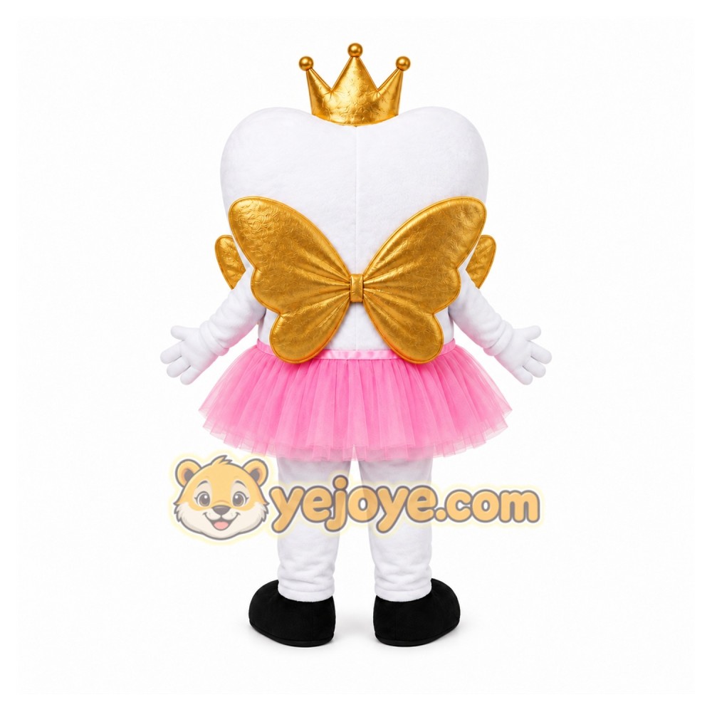 White Tooth Mascot Costume with Custom Logo White Tooth Mascot Costume with Custom Logo