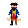 Blue Pirate Mascot Costume with Custom Logo Blue Pirate Mascot Costume with Custom Logo