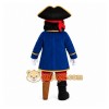 Blue Pirate Mascot Costume with Custom Logo Blue Pirate Mascot Costume with Custom Logo