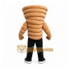 Tan Tornado Mascot Costume with Custom Logo