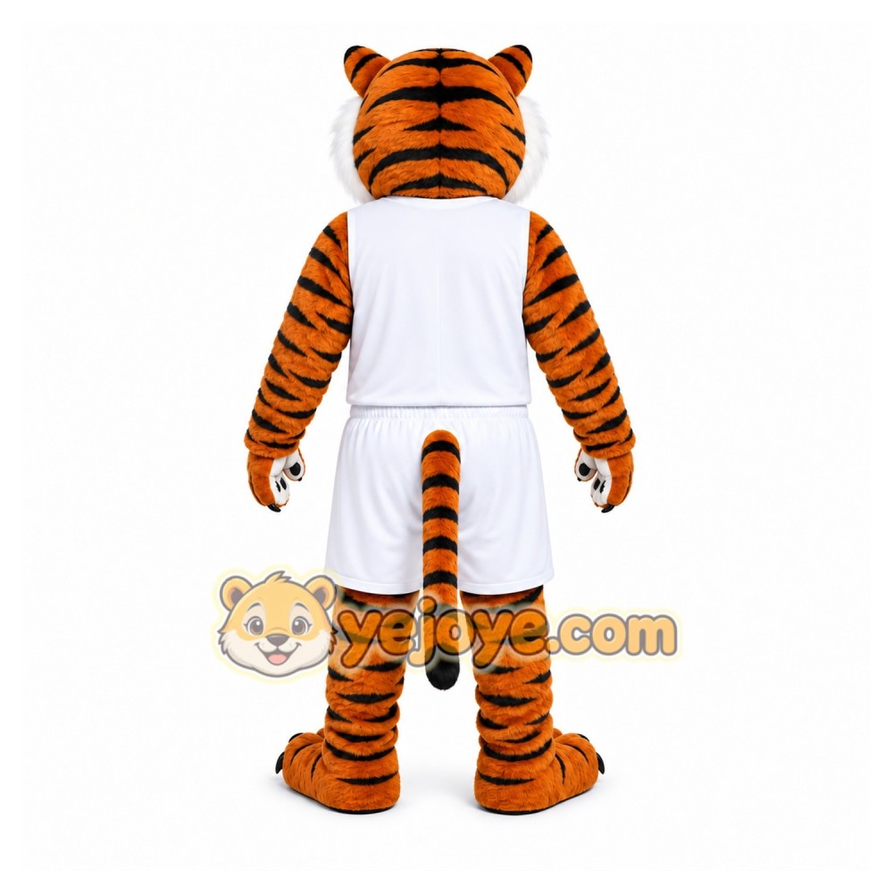 Orange Tiger Mascot Costume with Custom Logo Orange Tiger Mascot Costume with Custom Logo