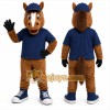 Brown Horse Mascot Costume with Custom Logo Brown Horse Mascot Costume with Custom Logo