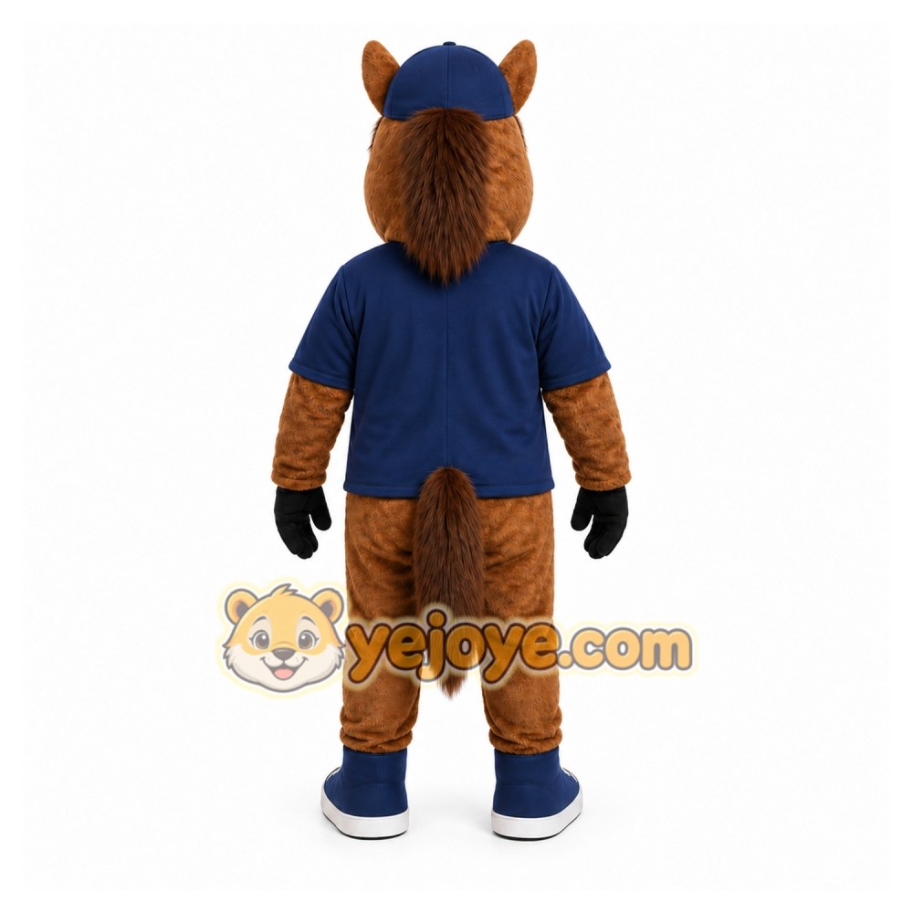 Brown Horse Mascot Costume with Custom Logo Brown Horse Mascot Costume with Custom Logo