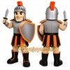 Gray Roman Warrior Mascot Costume with Custom Logo Gray Roman Warrior Mascot Costume with Custom Logo