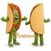 Green Taco Mascot Costume with Custom Logo Green Taco Mascot Costume with Custom Logo