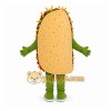 Green Taco Mascot Costume with Custom Logo Green Taco Mascot Costume with Custom Logo