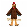 Brown Chicken Mascot Costume with Custom Logo Brown Chicken Mascot Costume with Custom Logo