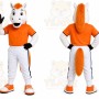 White Horse Mascot Costume with Custom Logo