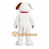 White Dog Mascot Costume with Custom Logo White Dog Mascot Costume with Custom Logo