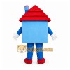 Blue House Mascot Costume with Custom Logo Blue House Mascot Costume with Custom Logo