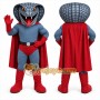 Gray Snake Mascot Costume with Custom Logo