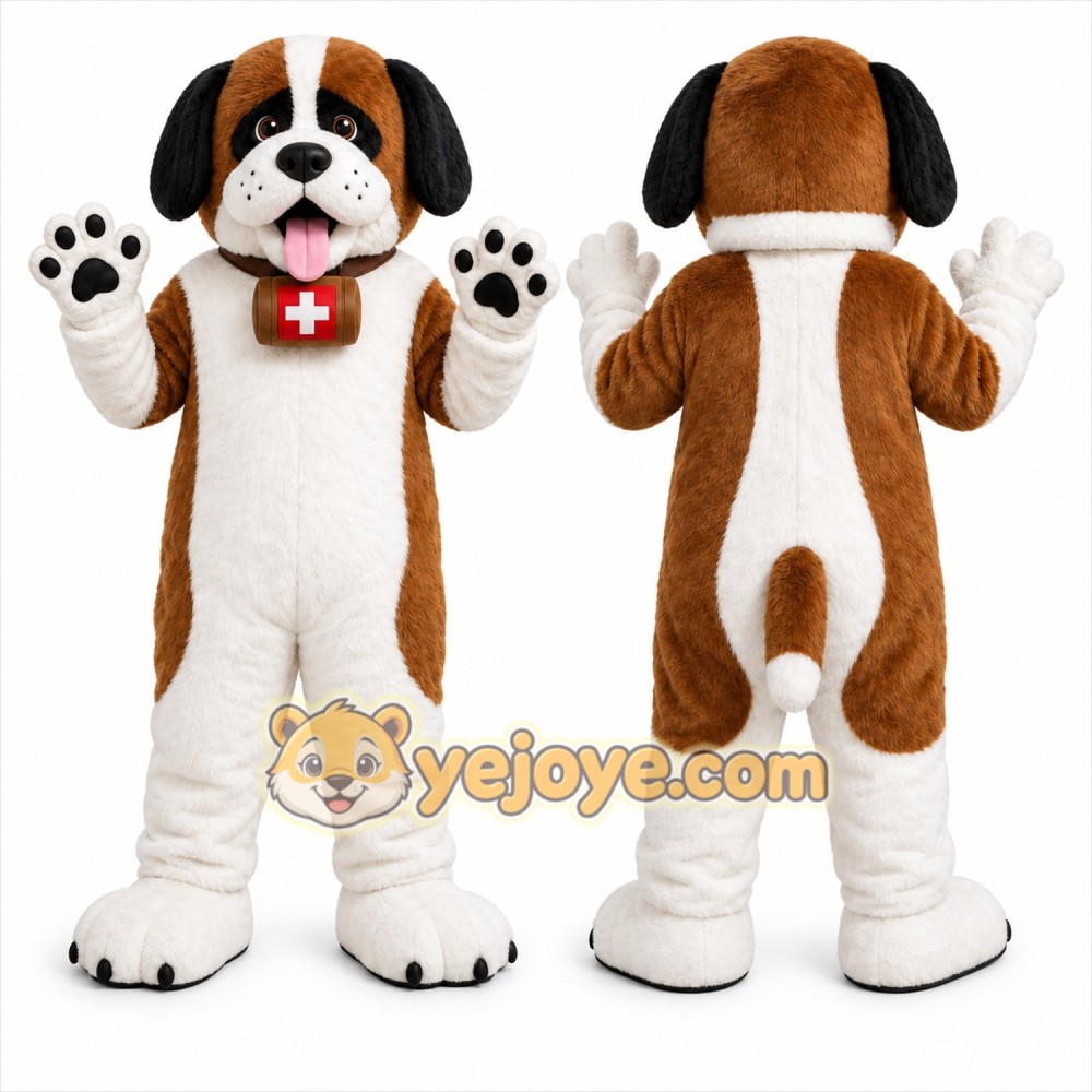 Brown Dog Mascot Costume with Custom Logo Brown Dog Mascot Costume with Custom Logo
