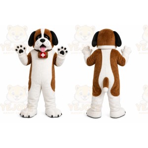 Brown Dog Mascot Costume with Custom Logo