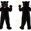 Black Panther Mascot Costume with Custom Logo