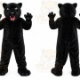 Black Panther Mascot Costume with Custom Logo