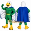 Green Eagle Mascot Costume with Custom Logo Green Eagle Mascot Costume with Custom Logo