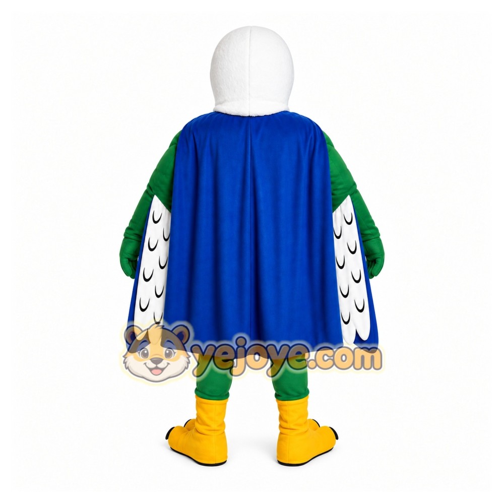 Green Eagle Mascot Costume with Custom Logo Green Eagle Mascot Costume with Custom Logo