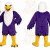 Purple Eagle Mascot Costume with Custom Logo