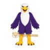 Purple Eagle Mascot Costume with Custom Logo