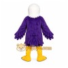 Purple Eagle Mascot Costume with Custom Logo