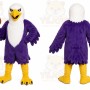 Purple Eagle Mascot Costume with Custom Logo