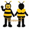 Black Bee Mascot Costume with Custom Logo Black Bee Mascot Costume with Custom Logo