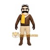 Brown Aviator Mascot Costume with Custom Logo Brown Aviator Mascot Costume with Custom Logo