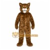 Brown Cougar Mascot Costume with Custom Logo Brown Cougar Mascot Costume with Custom Logo