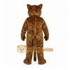 Brown Cougar Mascot Costume with Custom Logo Brown Cougar Mascot Costume with Custom Logo