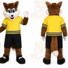 Brown Fox Mascot Costume with Custom Logo