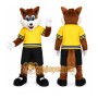 Brown Fox Mascot Costume with Custom Logo