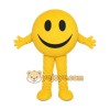 Yellow Smiley Mascot Costume with Custom Logo Yellow Smiley Mascot Costume with Custom Logo