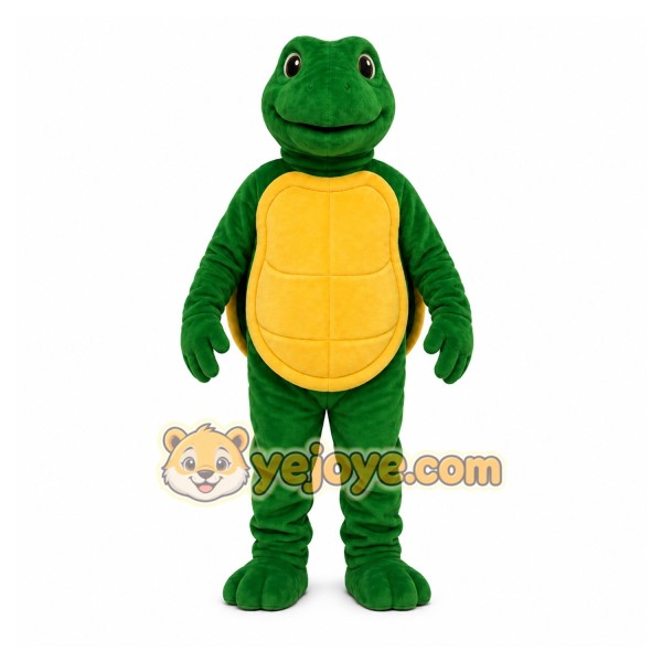 Green Turtle Mascot Costume with Custom Logo Green Turtle Mascot Costume with Custom Logo