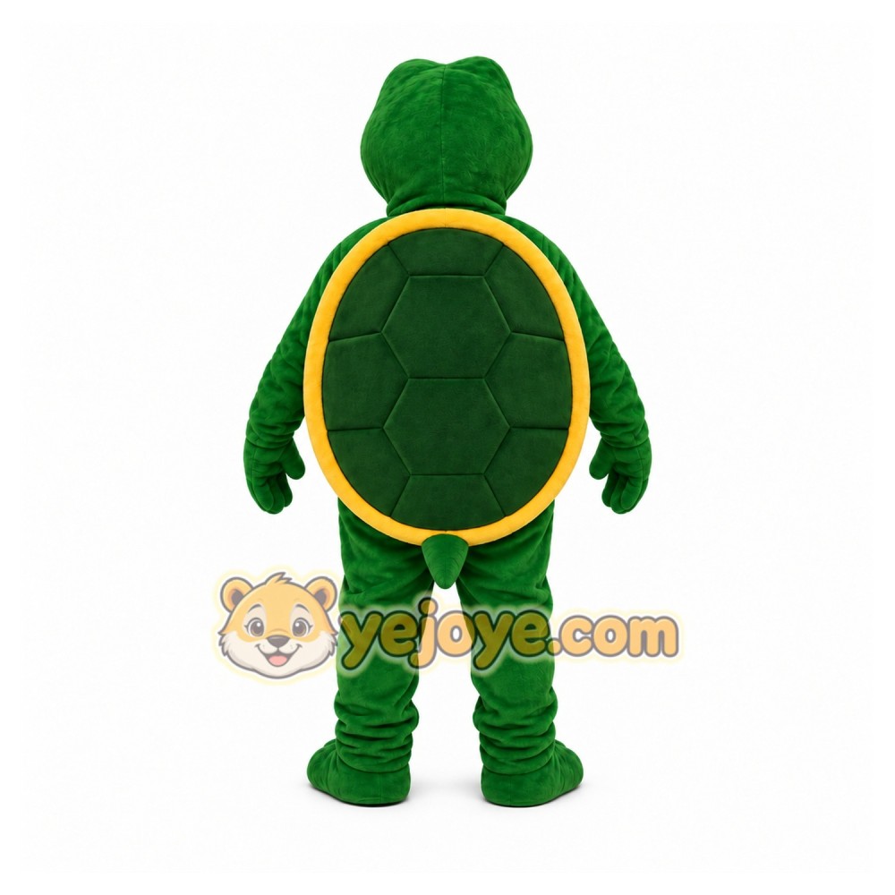 Green Turtle Mascot Costume with Custom Logo Green Turtle Mascot Costume with Custom Logo