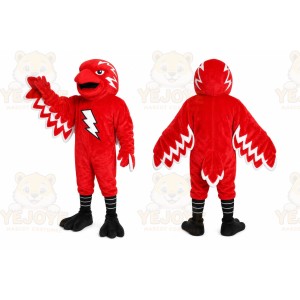 Red Bird Mascot Costume with Custom Logo
