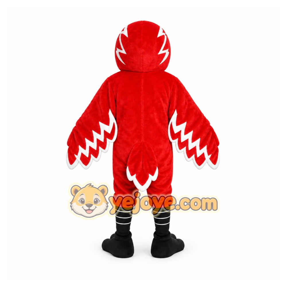 Red Bird Mascot Costume with Custom Logo
