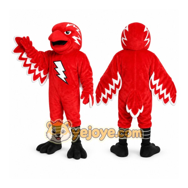 Red Bird Mascot Costume with Custom Logo