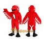 Red Bird Mascot Costume with Custom Logo