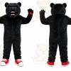 Black Bear Mascot Costume with Custom Logo