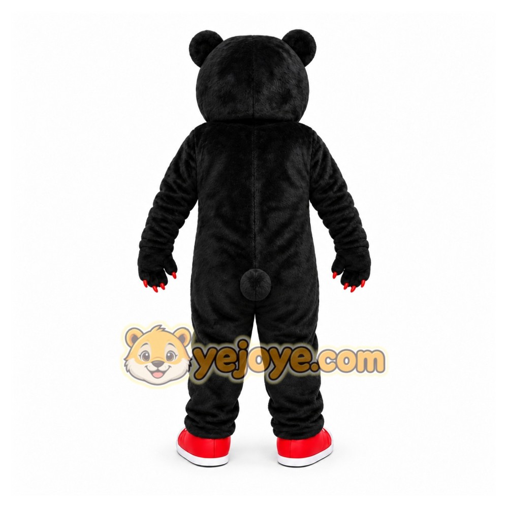 Black Bear Mascot Costume with Custom Logo Black Bear Mascot Costume with Custom Logo